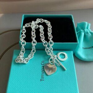 Tiffany & Co. Return to Tiffany Heart Tag Toggle Necklace Silver 925